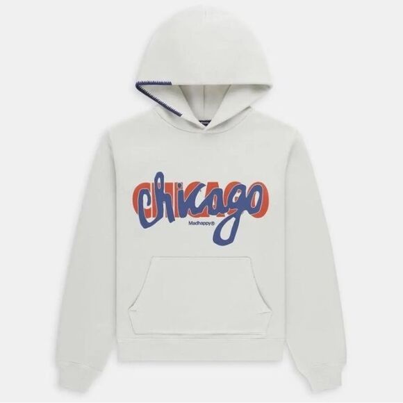 Madhappy Chicago Exclusive Unisex Cotton Fleece Hoodie in Murmur Large NEW - Picture 1 of 8